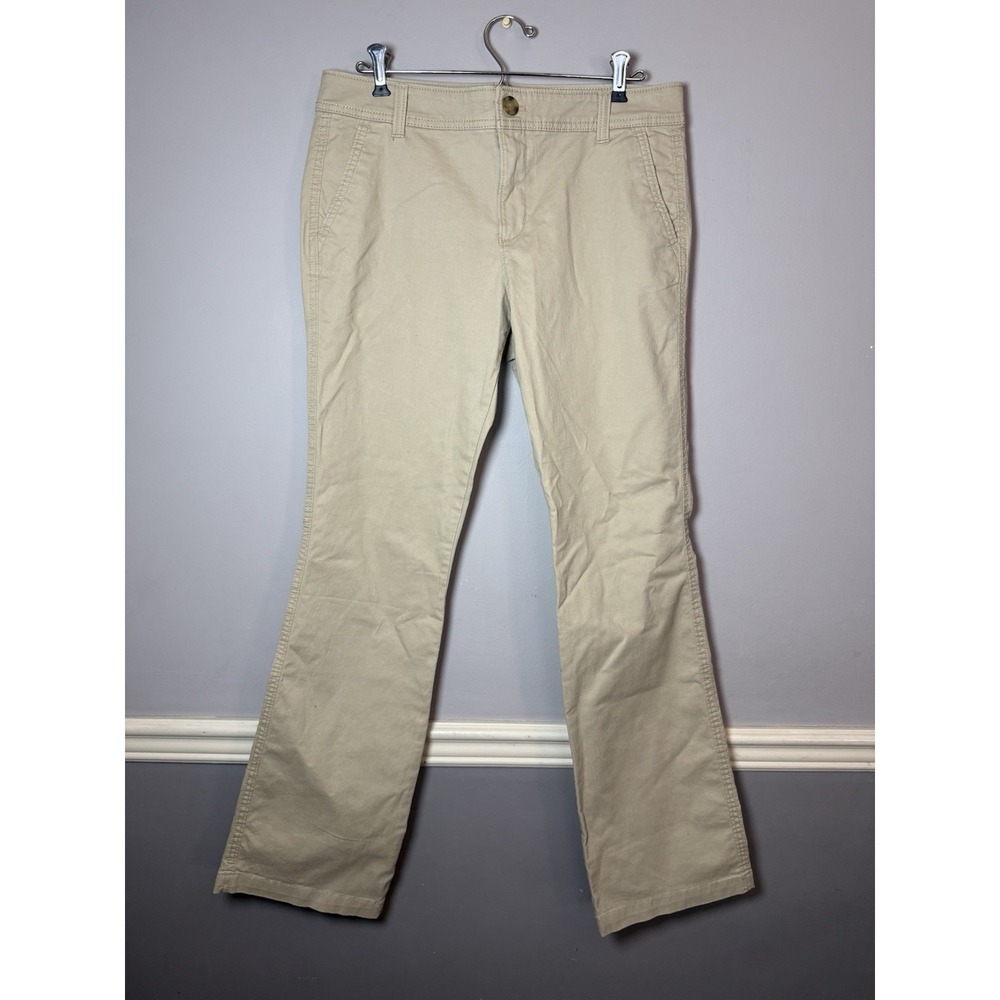 Old‎ Navy Bootcut Pants Womens 8R Tan Beige Mid Rise Trousers Work Casual